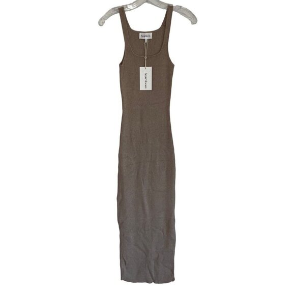 HEARTLOOM Saige Knit Midi Dress in Oat New Womens Sweater Tank - Picture 6 of 11